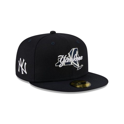 New York Yankees Gorra | New Era MLB Local 59fifty Fitted Cap Mexico - Azules